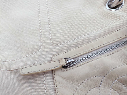 Chanel Vintage No. 5 Canvas, Beige, Canvas, Tote Bag
