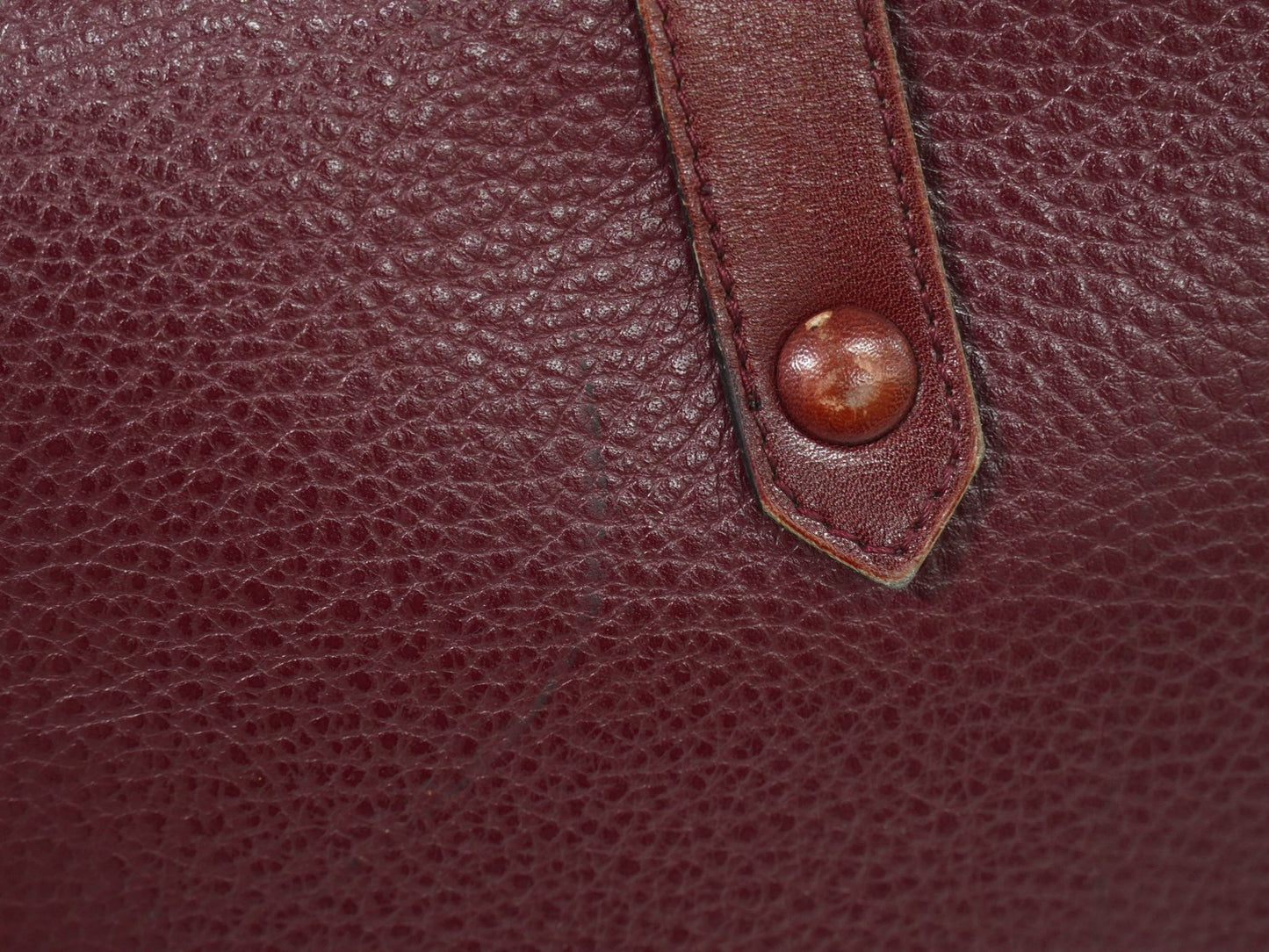 Christian Dior Vintage CD Flap Leather, Burgundy, Leather, Shoulder Bag