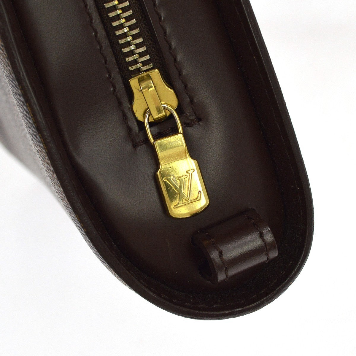 Louis Vuitton Pochette Saint Louis Damier, Brown, Canvas, Clutch