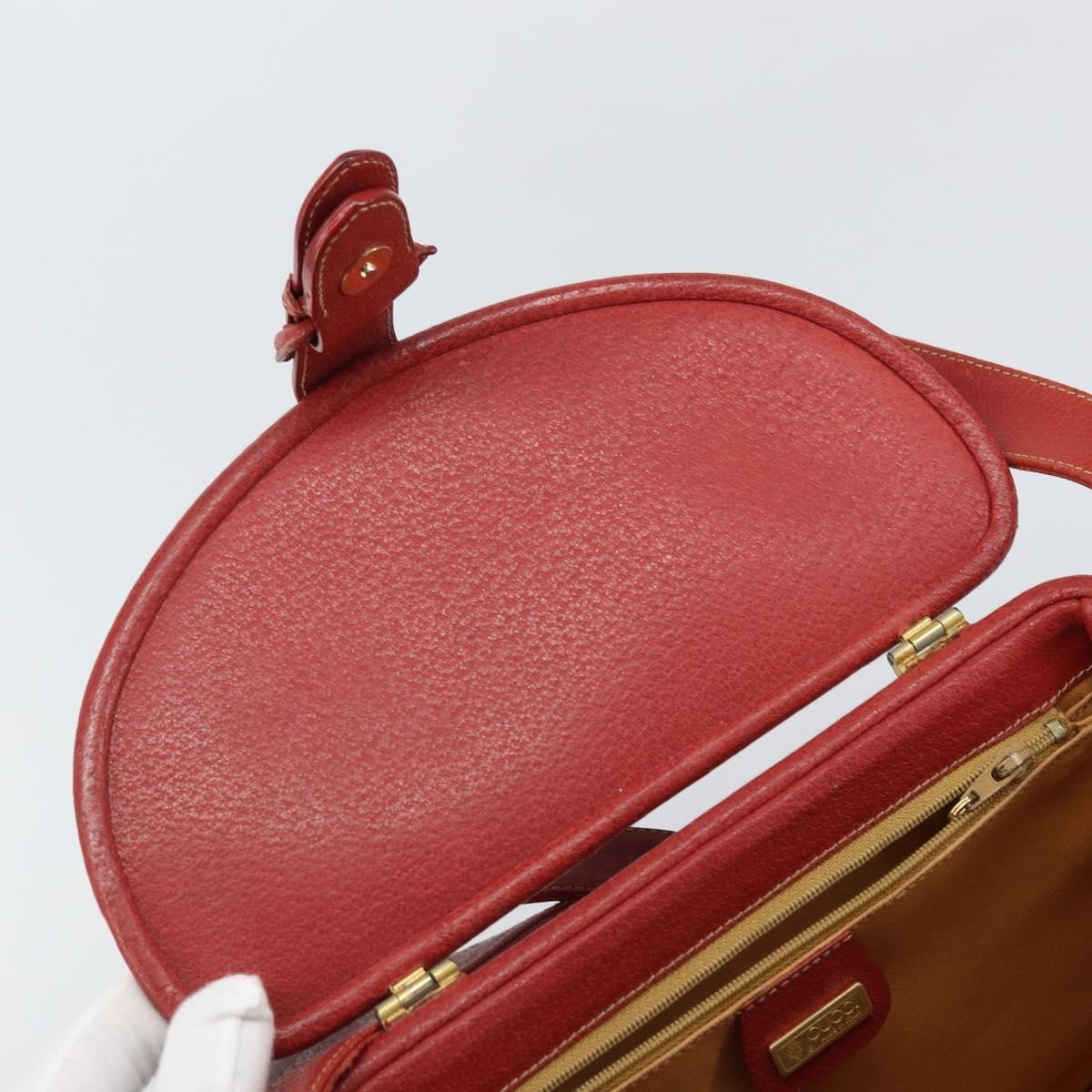 Gucci Vintage Leather, Red, Leather, Shoulder Bag