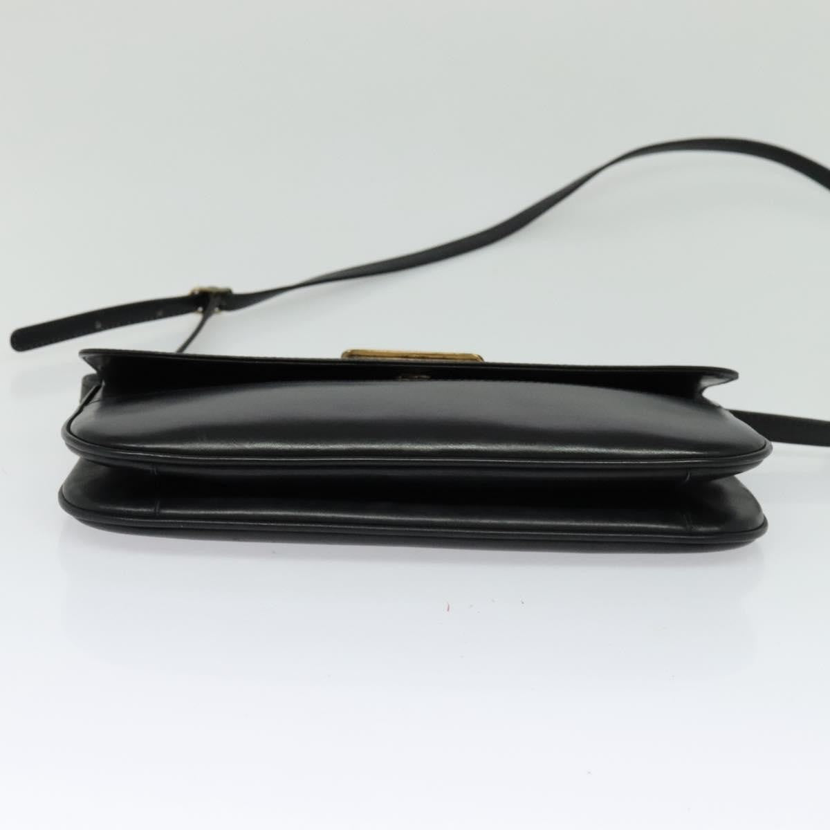 Bally Vintage Leather, Black, Leather, Shoulder Bag