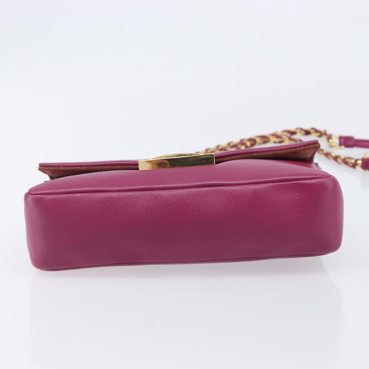 Fendi Be Baguette Flap Leather, Pink, Leather, Handbag