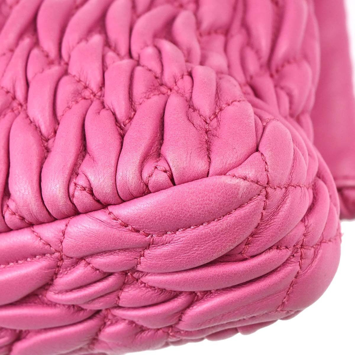 Miu Miu Crystal Clutch Matelasse Leather, Pink, Leather, Handbag