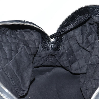 Chanel Optic Coco Bowler Printed Coated Canvas with Caviar, Black, Canvas, Handbag