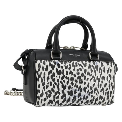 Saint Laurent Classic Baby Duffle Printed Leather, Black, Leather, Handbag