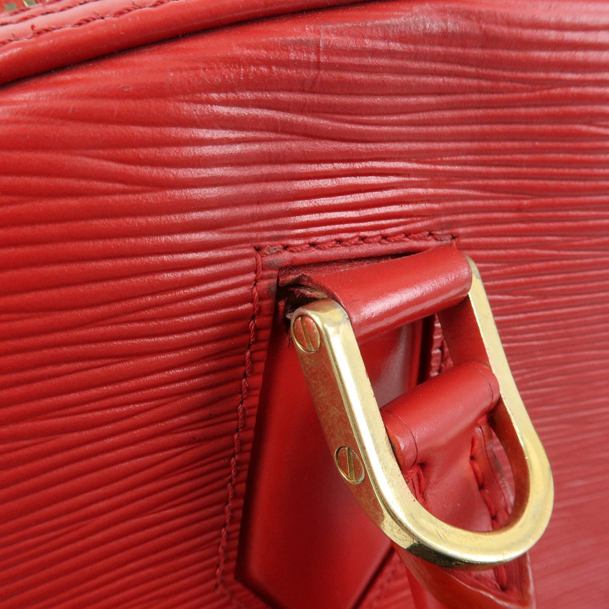 Louis Vuitton Jasmin Epi Leather, Red, Leather, Handbag