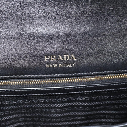 Prada Metal Ribbon City Calfskin, Multicolour, Leather, Shoulder Bag