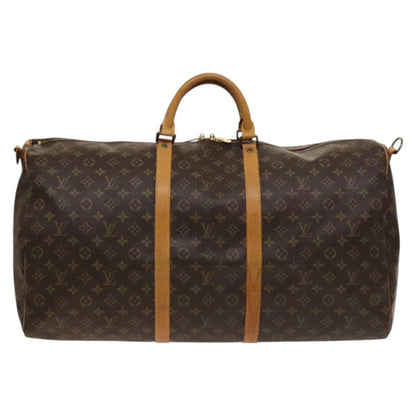 Louis Vuitton Keepall Bag Monogram Canvas, BROWN, CANVAS, Travel bag