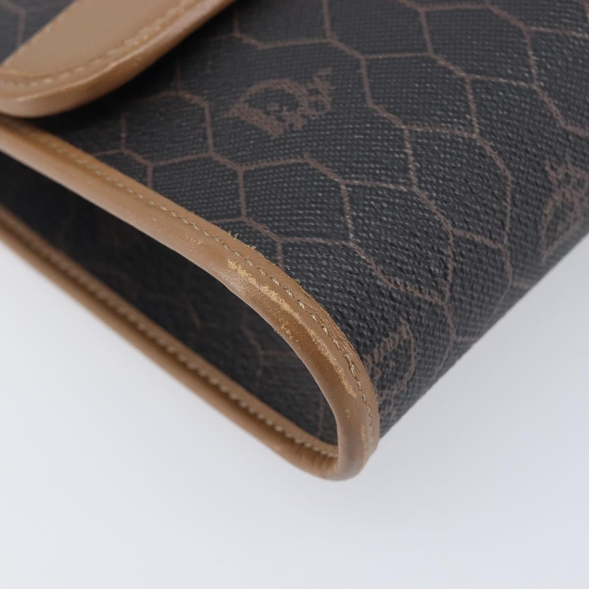 Christian Dior Vintage Honeycomb Canvas, Black, Canvas, Shoulder Bag