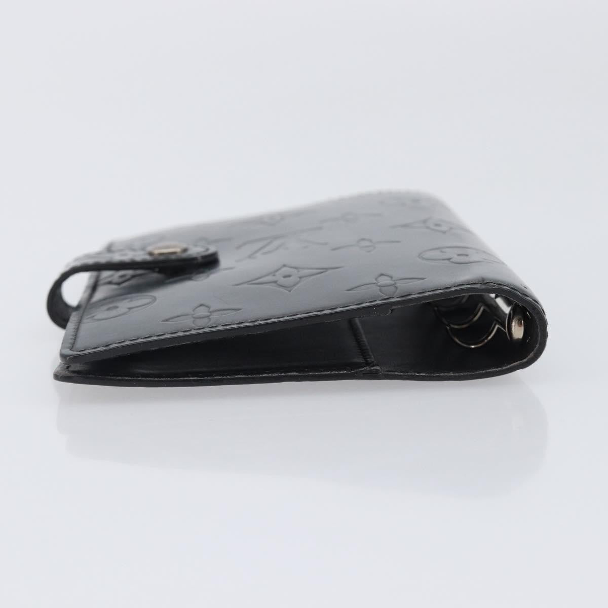 Louis Vuitton Agenda Cover Patent Leather, Black, Canvas, Wallet
