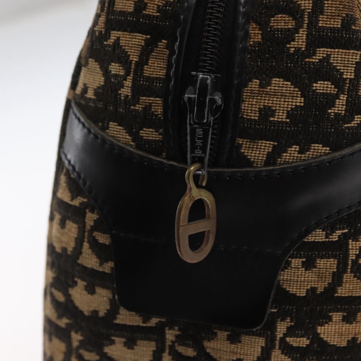 Christian Dior Vintage Trotter Romantique Boston Diorissimo Coated Canvas, Navy, Canvas, Shoulder Bag