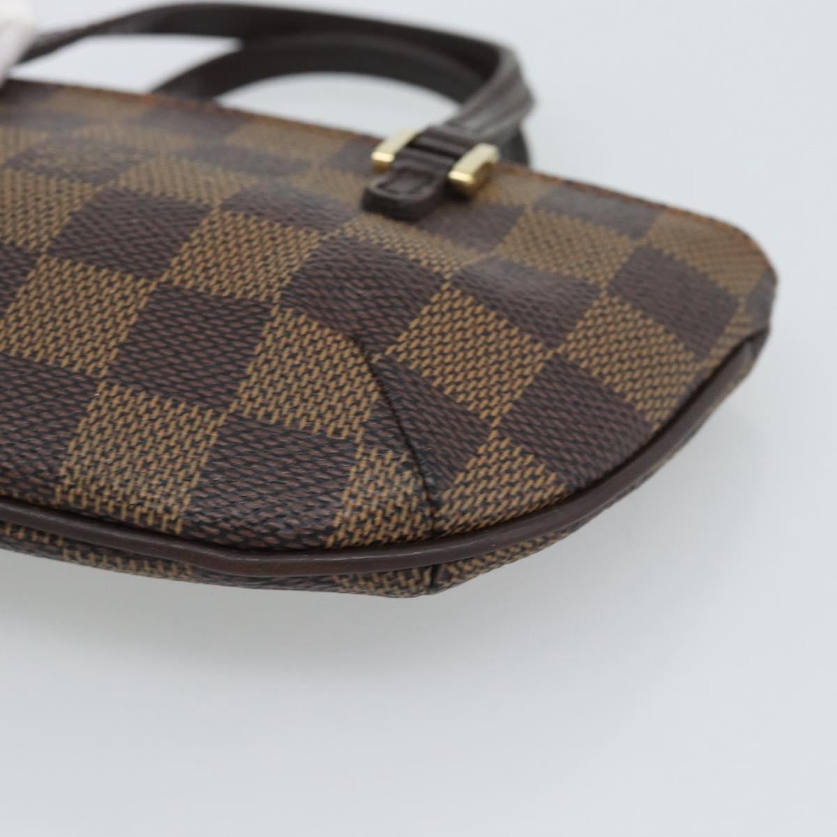 Louis Vuitton Manosque Pochette Damier, Brown, Canvas, Clutch