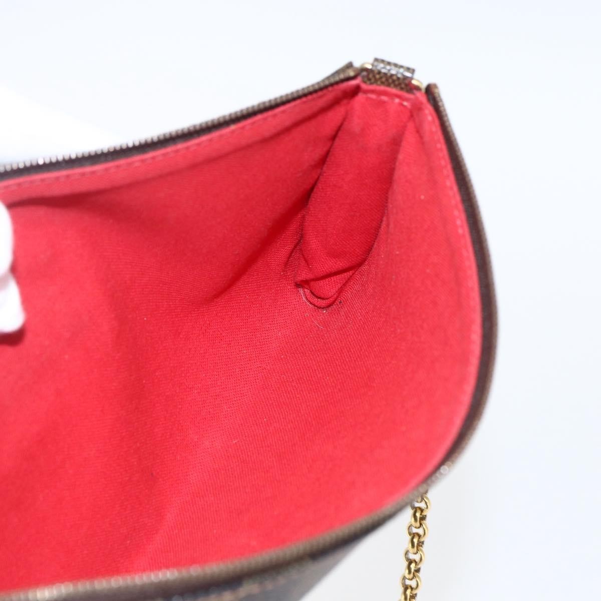 Louis Vuitton Sophie Damier Ebene, Brown, Canvas, Clutch