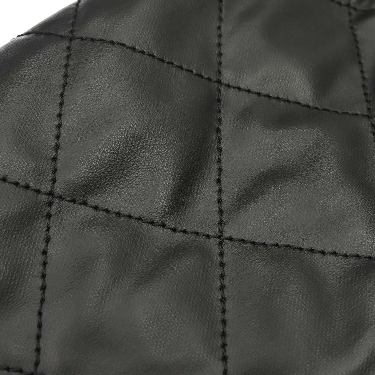 Chanel Biarritz Tote Quilted Coated Canvas, Black, Canvas, Tote Bag