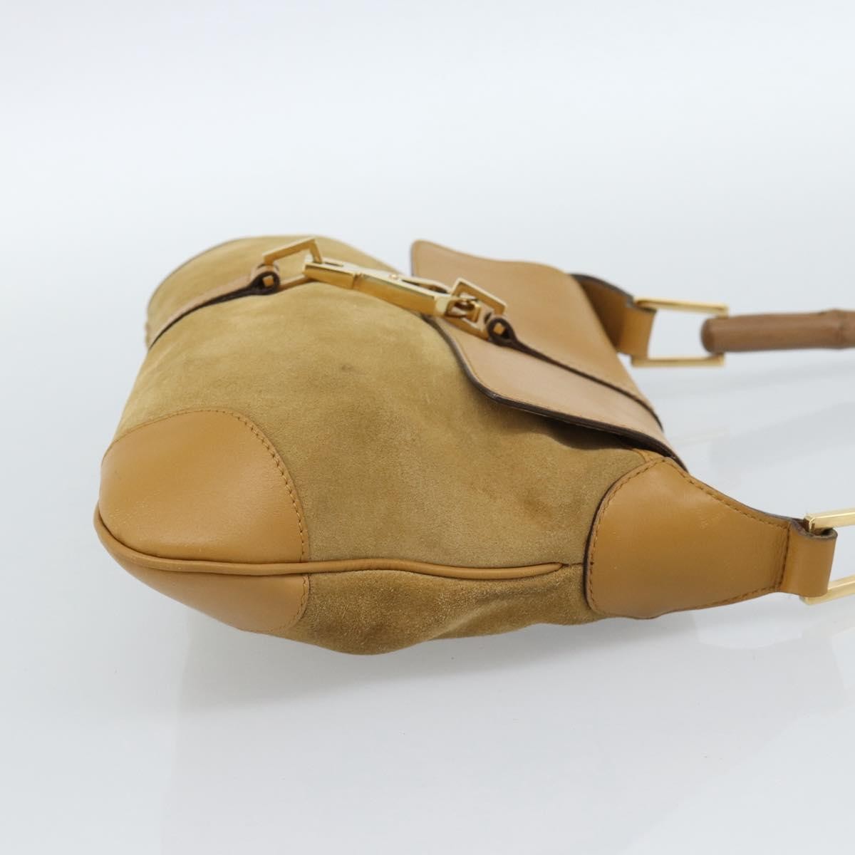 Gucci Bamboo Jackie Suede, Beige, Suede, Handbag