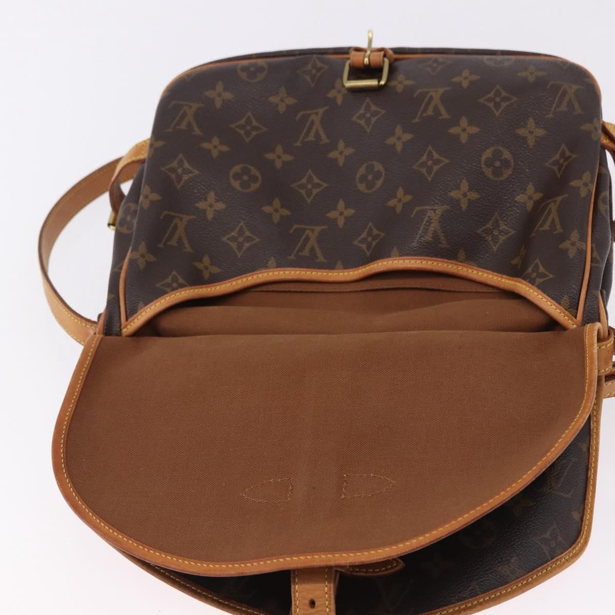 Louis Vuitton Saumur Monogram, Brown, Canvas, Shoulder Bag