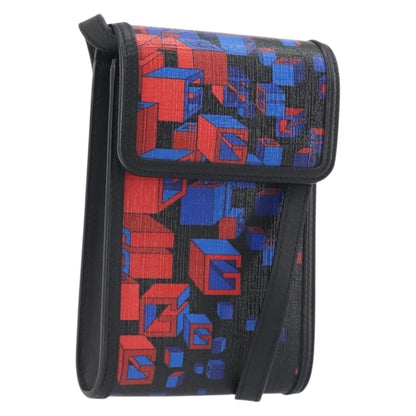 Gucci Flap Printed Coated Canvas, Multicolour, PVC, Shoulder Bag