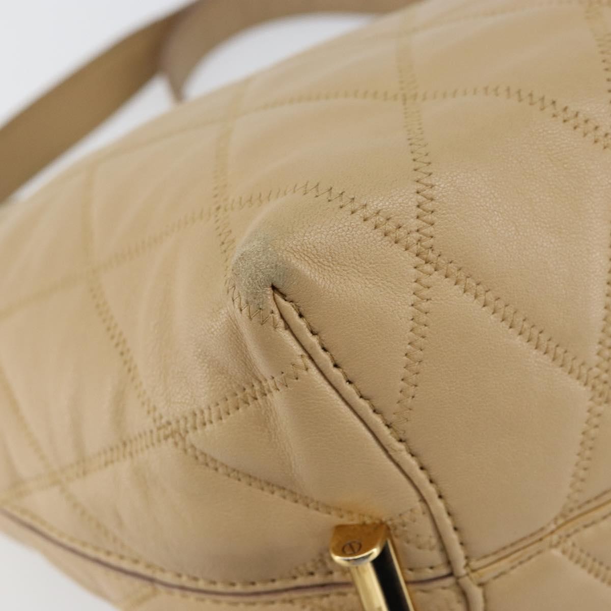 Givenchy GV Bucket Quilted Leather, Beige, Leather, Shoulder Bag