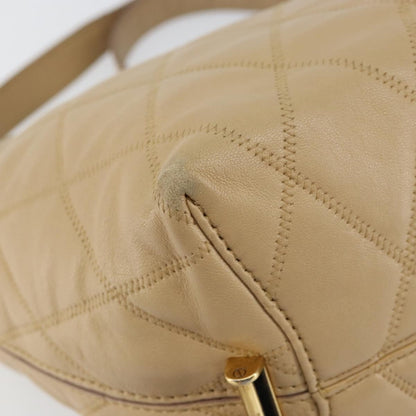 Givenchy GV Bucket Quilted Leather, Beige, Leather, Shoulder Bag