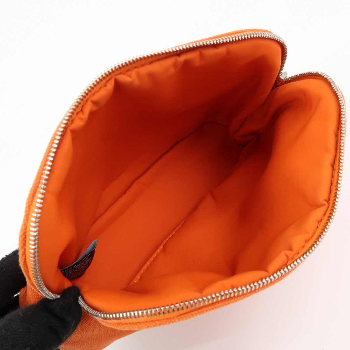 Hermes Bolide Travel Canvas, Orange, Canvas, Clutch