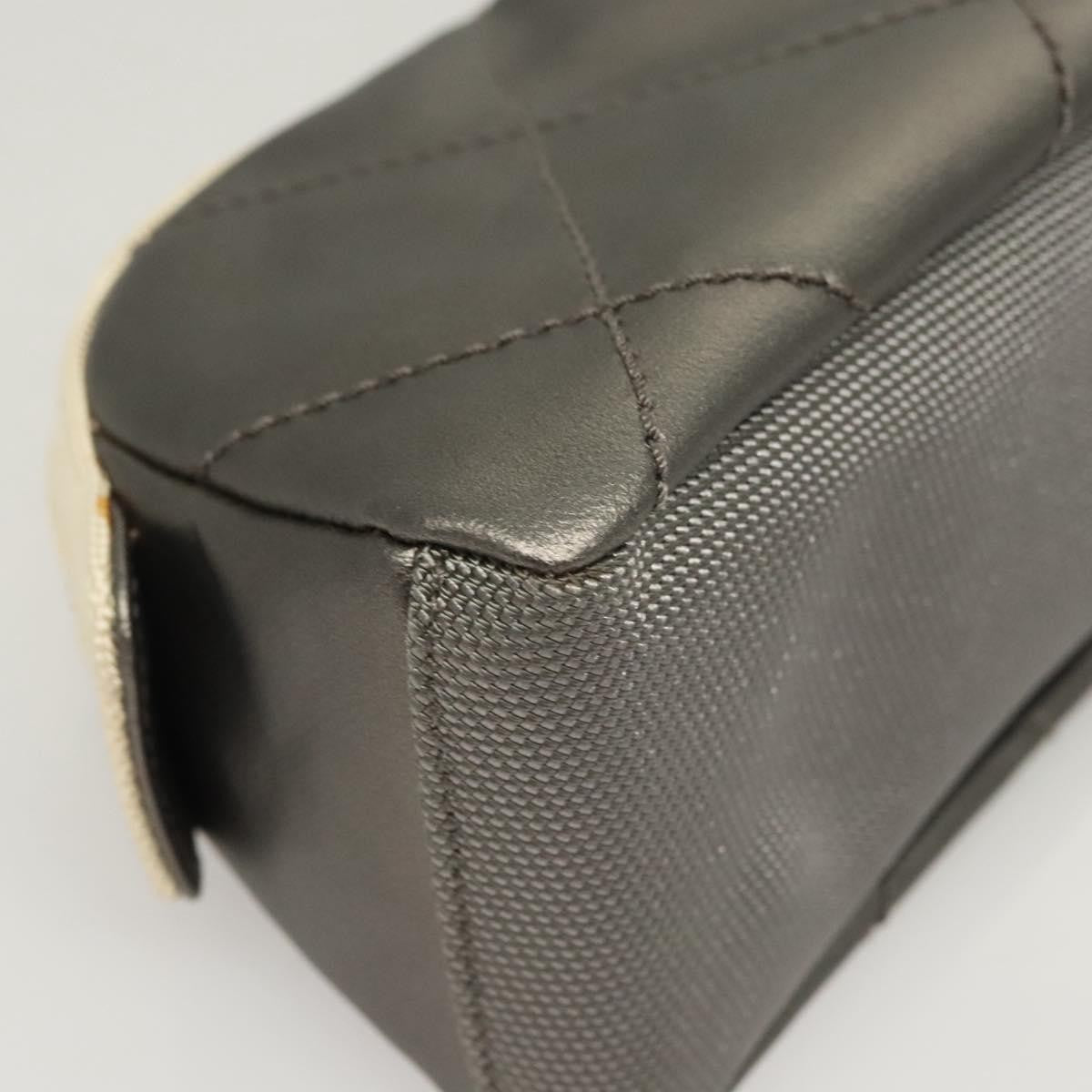 Chanel Vintage Clutch Leather, Gray, Leather, Clutch