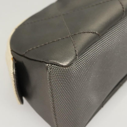 Chanel Vintage Clutch Leather, Gray, Leather, Clutch