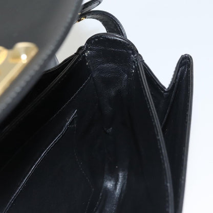 Bally Vintage Leather, Black, Leather, Shoulder Bag