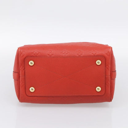Louis Vuitton Speedy Bandouliere Monogram Empreinte Leather, Red, Leather, Handbag