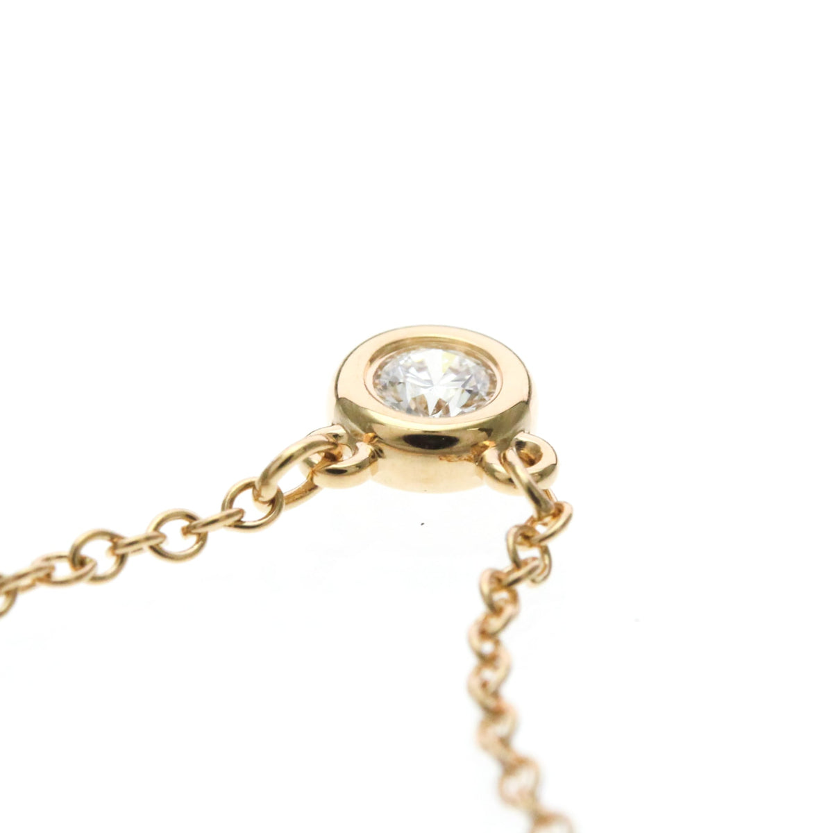 Tiffany & Co. Elsa Peretti Diamonds By The Yard Pendant 18K Rose Gold with Diamond, Gold, Pink Gold, Necklace