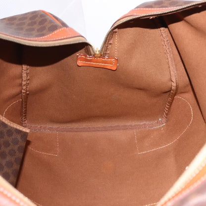Celine Vintage Duffle Macadam Coated Canvas, Brown, Canvas, Handbag