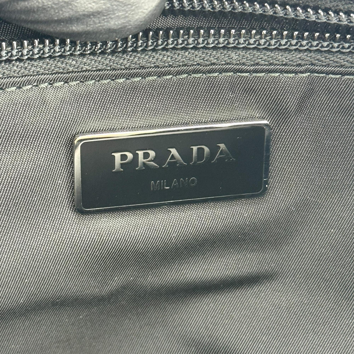 Prada Double Buckle Tessuto, Black, Nylon, Backpack
