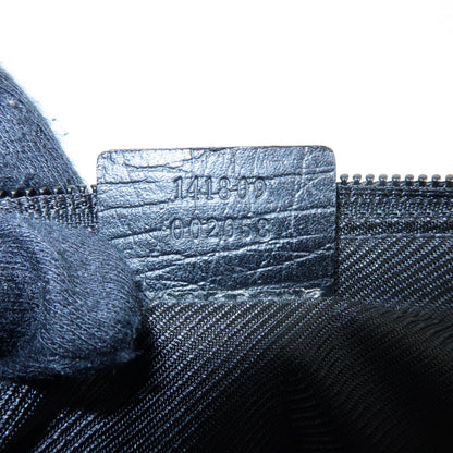 Gucci Boat Pochette GG Denim, Black, Canvas, Clutch