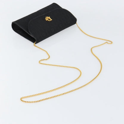 Christian Dior Vintage Honeycomb Canvas, Black, Canvas, Shoulder Bag