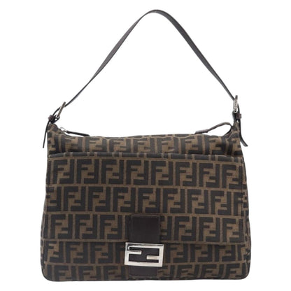 Fendi Logo Zucca Zucca, Brown, Canvas, Shoulder Bag