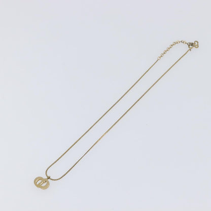 Christian Dior Vintage CD Pendant Metal with Crystals, Gold, Metal, Necklace