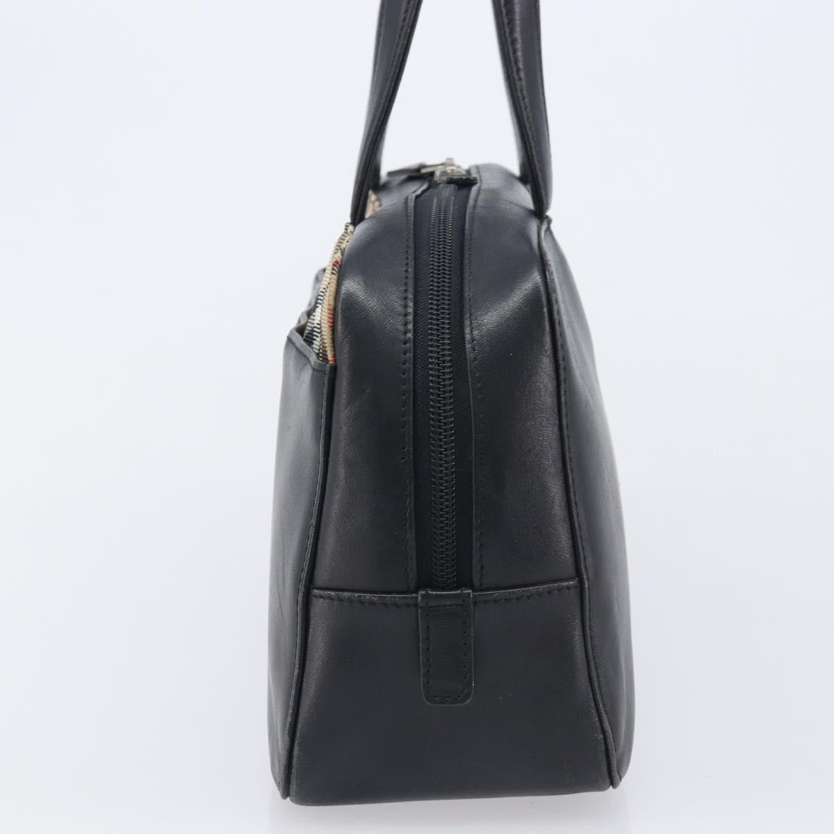 Burberry Nova Check Leather and Nylon, Black, Leather, Handbag