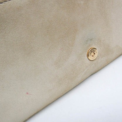 Saint Laurent Classic Monogram Tassel Clutch Suede, Beige, Suede, Clutch