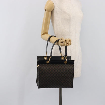 Celine Vintage Macadam Canvas, Black, PVC, Tote Bag