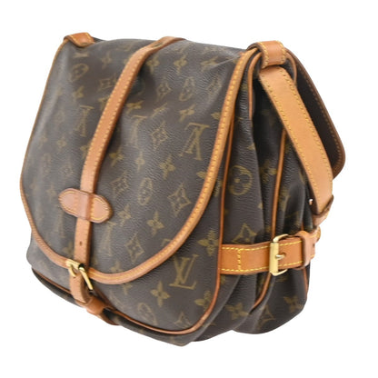 Louis Vuitton Saumur Monogram, Brown, Leather, Shoulder Bag