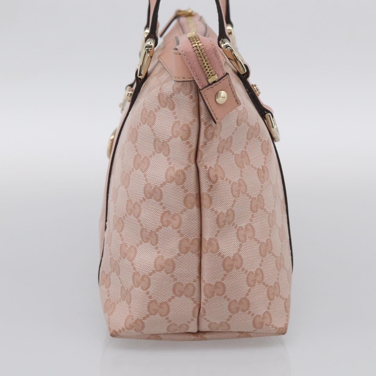 Gucci Abbey Zip Tote GG Canvas and Leather, Pink, Canvas, Handbag