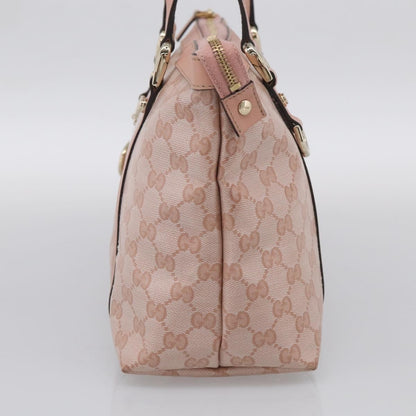 Gucci Abbey Zip Tote GG Canvas and Leather, Pink, Canvas, Handbag