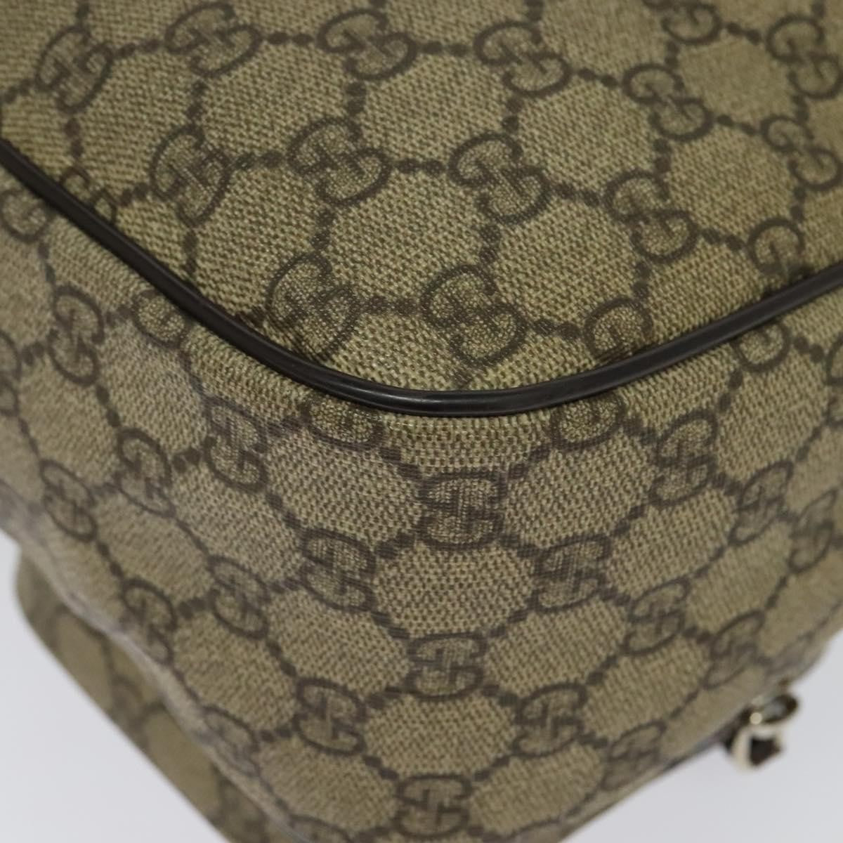 Gucci Double Pocket Messenger GG Coated Canvas, Beige, Canvas, Handbag