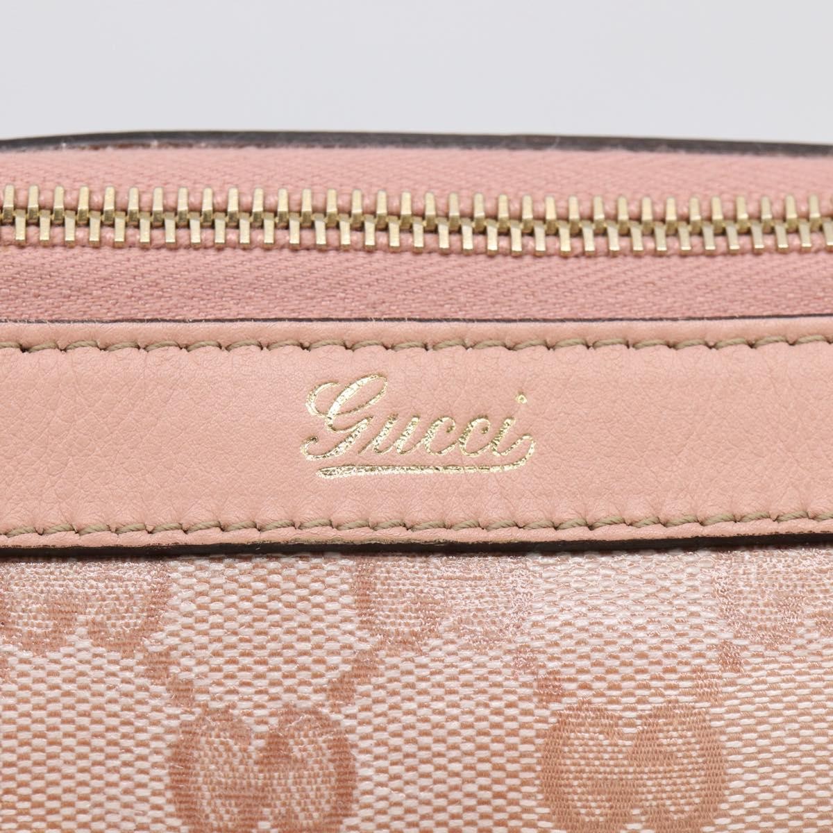 Gucci Abbey Zip Tote GG Canvas and Leather, Pink, Canvas, Handbag