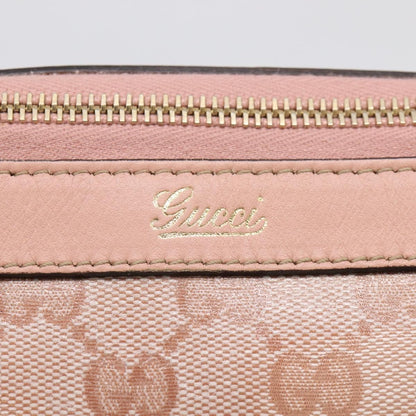 Gucci Abbey Zip Tote GG Canvas and Leather, Pink, Canvas, Handbag
