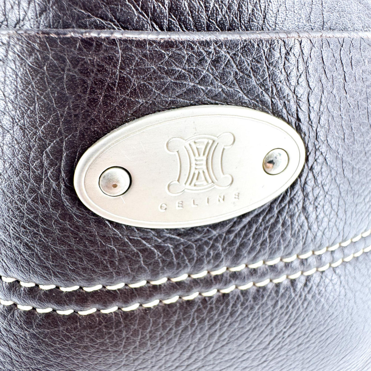Celine Boogie Calfskin, Black, Leather, Handbag