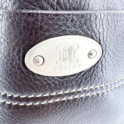 Celine Boogie Calfskin, Black, Leather, Handbag