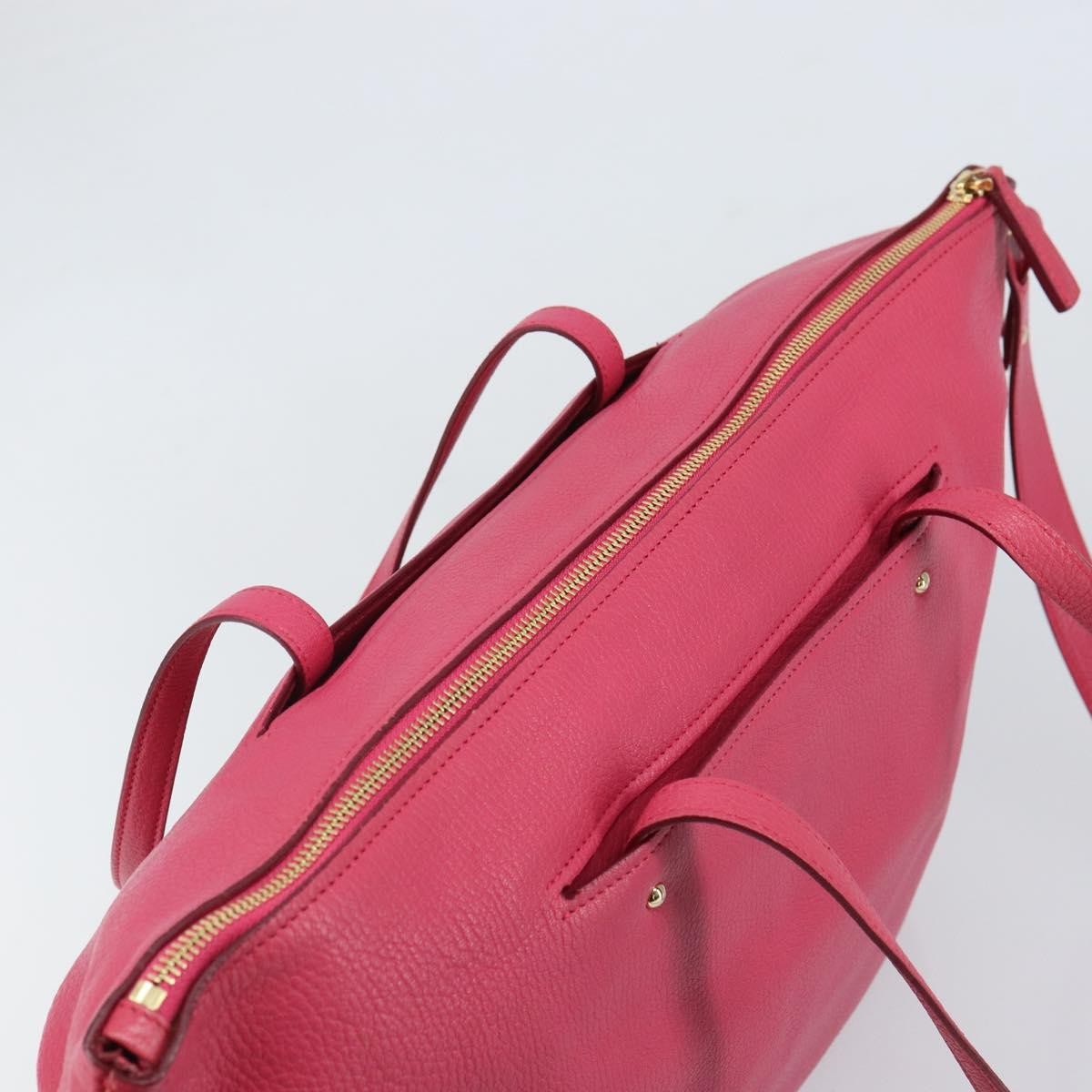 Salvatore Ferragamo Gancini Tote Leather, Pink, Leather, Tote Bag
