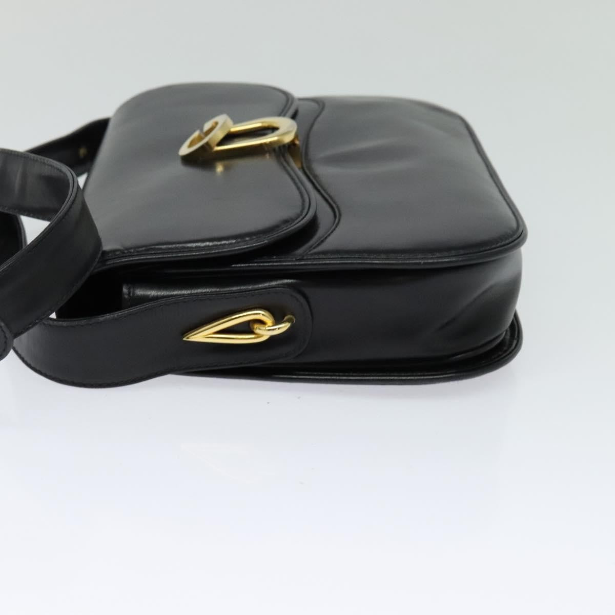 Gucci Vintage Leather, Black, Leather, Shoulder Bag