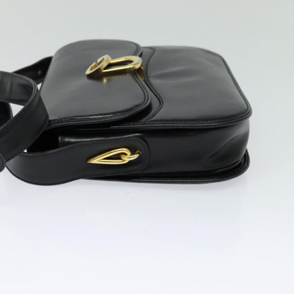 Gucci Vintage Leather, Black, Leather, Shoulder Bag