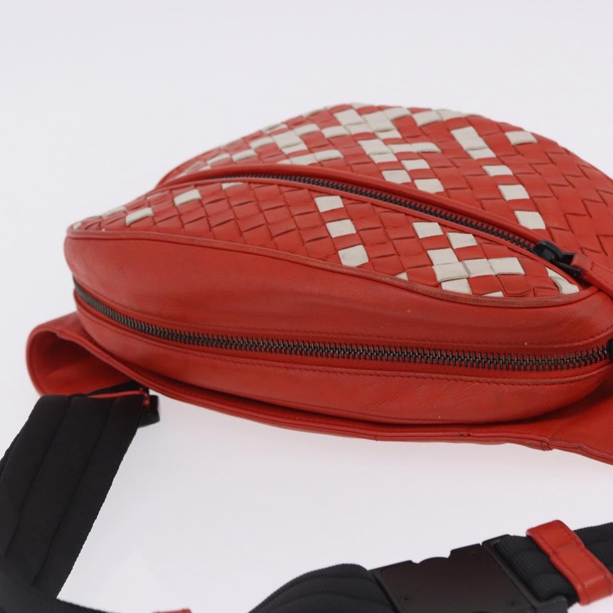Bottega Veneta Light Waist Intrecciato Leather, Red, Leather, Clutch